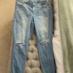 American Eagle Outfitters Light Blue Distressed Jeans